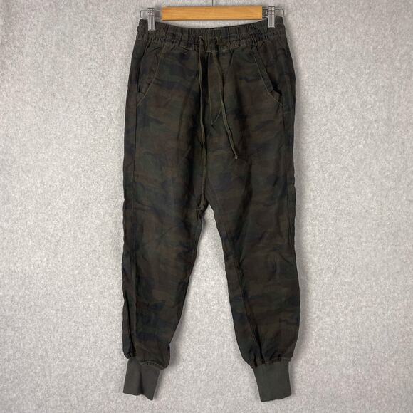NSF Clothing Womens P/XS Camo Linen Blend High Rise Jogger Pant - Picture 1 of 8